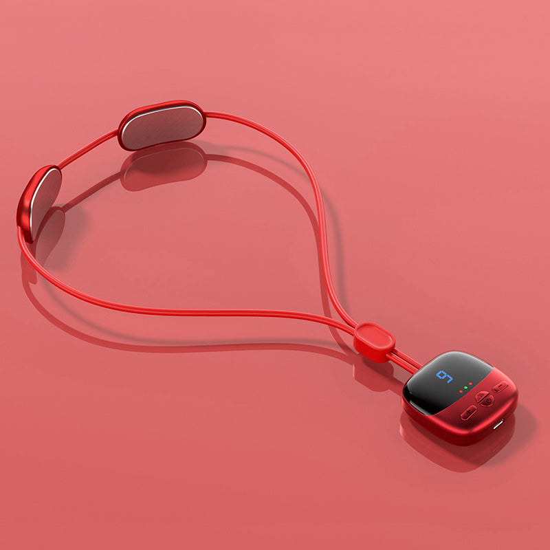Mini Portable Neck Massager with Heat | Smart EMS TENS Electric Pulse Shoulder & Cervical Spine Massager