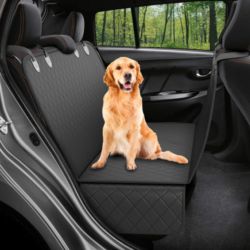 Dog Car Seat Cover with Mesh Window – Waterproof, Non-Slip Hammock for Pet Travel Protection