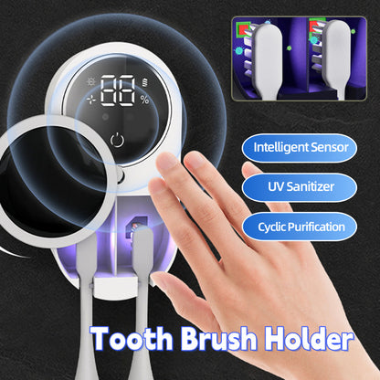 Portable UV Toothbrush Sanitizer & Holder – Disinfects Toothbrushes and Toothpaste Accessories for Healthier Hygiene