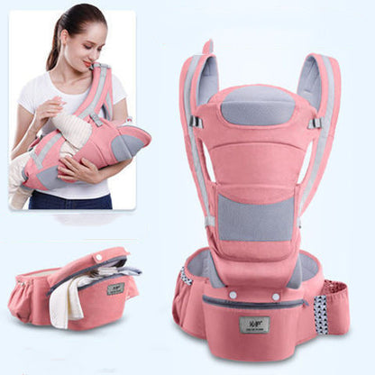 Ergonomic Baby Carrier for Comfort and Support | 3-in-1 Infant Carrier with Hipseat for Front and Back Carrying