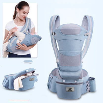 Ergonomic Baby Carrier for Comfort and Support | 3-in-1 Infant Carrier with Hipseat for Front and Back Carrying