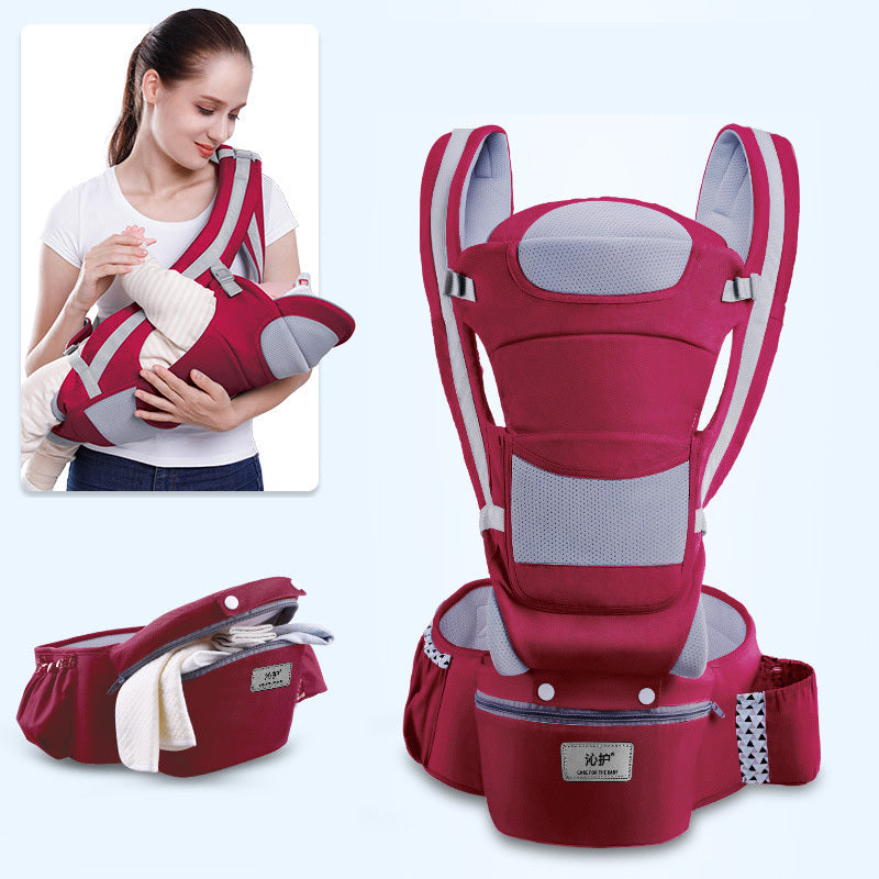 Ergonomic Baby Carrier for Comfort and Support | 3-in-1 Infant Carrier with Hipseat for Front and Back Carrying