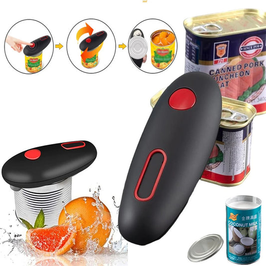 Electric Can Opener - One-Touch Automatic Jar and Bottle Opening Tool for Easy Kitchen Use