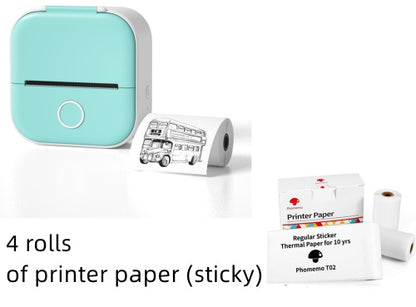 Portable Mini Bluetooth Thermal Printer – Inkless Label & Photo Printer for Home, Students, and Office