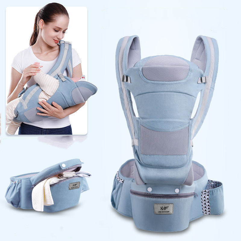 Ergonomic Baby Carrier for Comfort and Support | 3-in-1 Infant Carrier with Hipseat for Front and Back Carrying