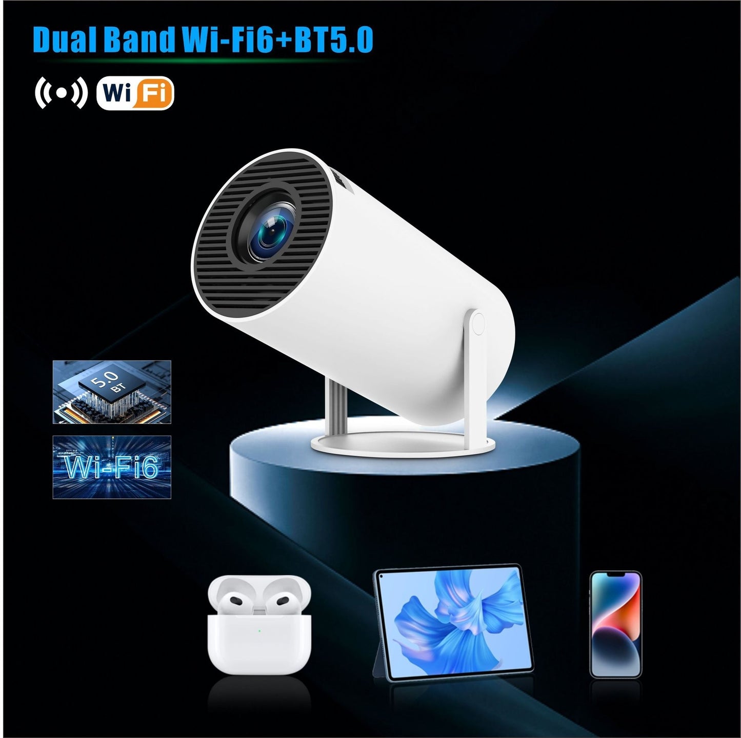 HY300 Pro Mini Projector – Portable Home Theater Projector for Entertainment & Movies