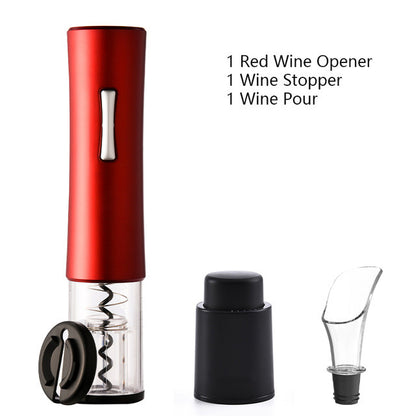 Automatic Electric Wine Opener Set with Foil Cutter – High-End Corkscrew for Effortless Wine Opening – Stylish Kitchen Gadgets