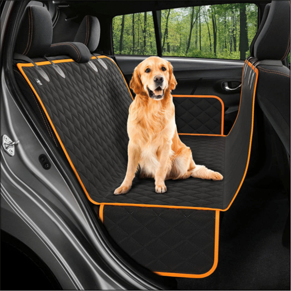 Dog Car Seat Cover with Mesh Window – Waterproof, Non-Slip Hammock for Pet Travel Protection