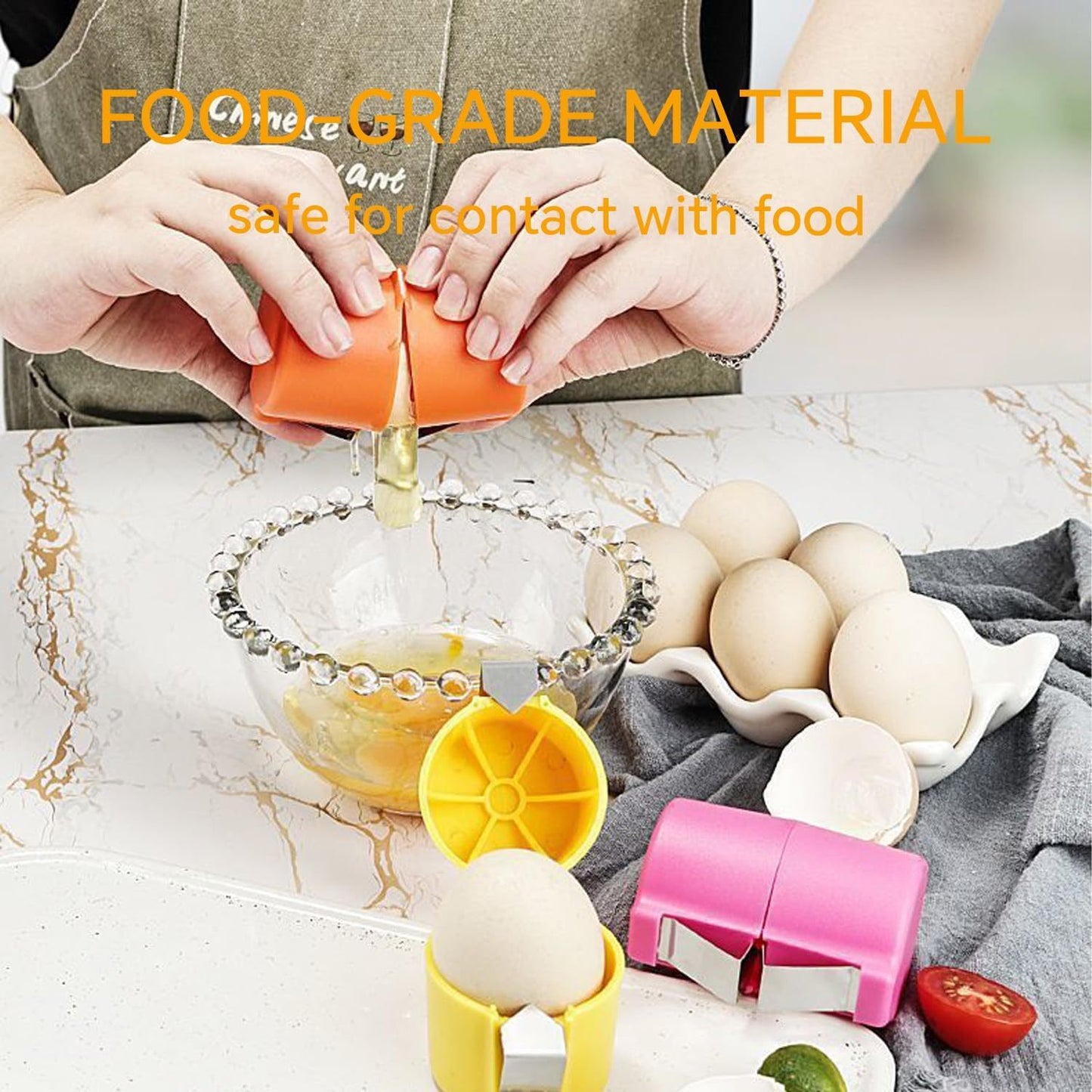 Egg Shell Opener & Peeler Tool – Easy Egg Topper Cutter for Raw & Hard-Boiled Eggs | Handheld Egg Cracker for Cooking & Baking