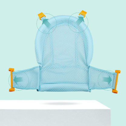 Baby Shower Bed Bath - Safe and Comfortable Infant Floating Bath Support with Three-Way Buckle Seat Belt