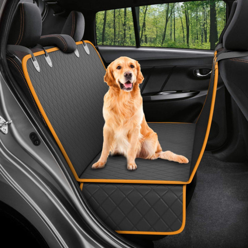 Dog Car Seat Cover with Mesh Window – Waterproof, Non-Slip Hammock for Pet Travel Protection