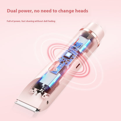 2-in-1 Electric Hair Remover & Trimmer for Women – USB Rechargeable, Waterproof Razor for Body, Bikini, and Sensitive Areas