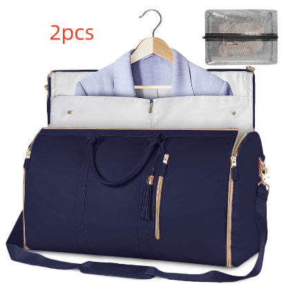 Large Capacity Waterproof Travel Duffle Bag – Women's Folding Suit Handbag with Multi-Functional Totes for Leisure & Travel