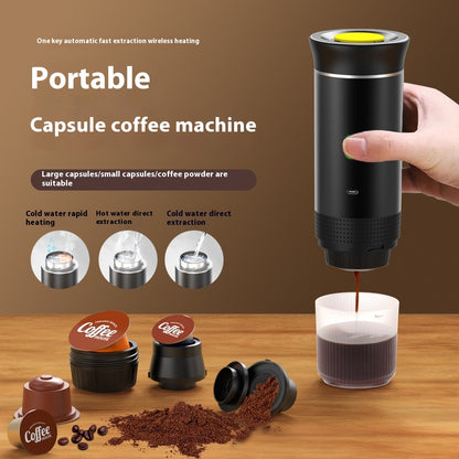 Portable Capsule Coffee Machine – Electric, Wireless, Small Espresso Maker for Travel & Home