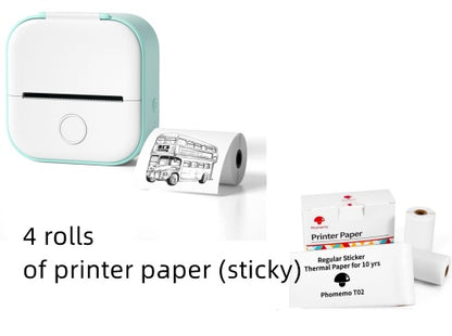 Portable Mini Bluetooth Thermal Printer – Inkless Label & Photo Printer for Home, Students, and Office