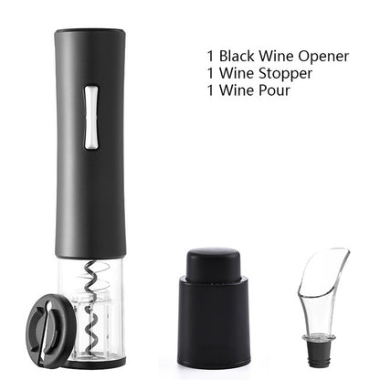 Automatic Electric Wine Opener Set with Foil Cutter – High-End Corkscrew for Effortless Wine Opening – Stylish Kitchen Gadgets