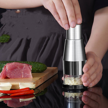 Effortless Kitchen Prep: Stainless Steel Garlic Crusher & Vegetable Chopper