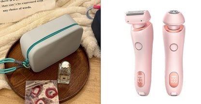 2-In-1 Hair Removal Epilator USB Rechargeable Women’s Razor – Gentle Electric Trimmer for Face, Bikini, Legs & Armpits