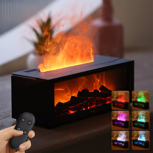 3D Flame Aromatherapy Diffuser – Colorful LED Essential Oil Humidifier for Home & Office