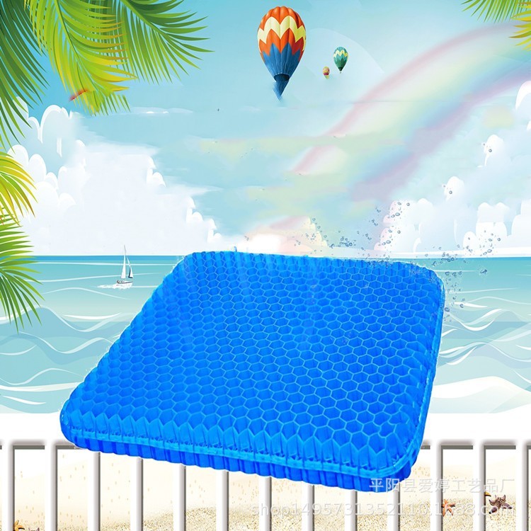 Summer Gel Seat Cushion – Breathable Honeycomb Design for Pressure Relief & Tailbone Pain – Ideal for Home, Office, and Car