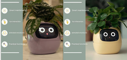 Smart AI Planter – Interactive Self-Watering Plant Pot with Sensors & LED Display | Fun Digital Pet for Home & Office