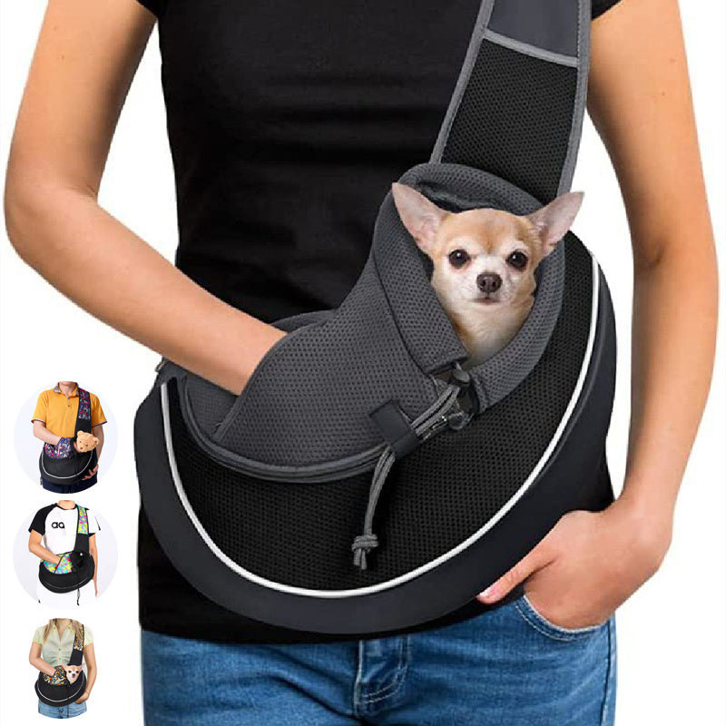 Portable Breathable Pet Carrier Crossbody Bag for Small Dogs & Cats – Adjustable, Comfortable & Secure