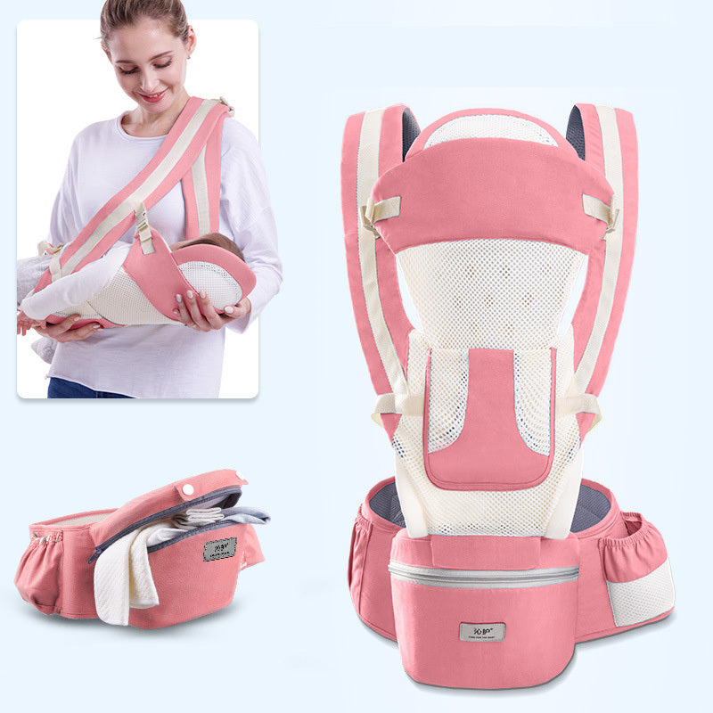 Ergonomic Baby Carrier for Comfort and Support | 3-in-1 Infant Carrier with Hipseat for Front and Back Carrying