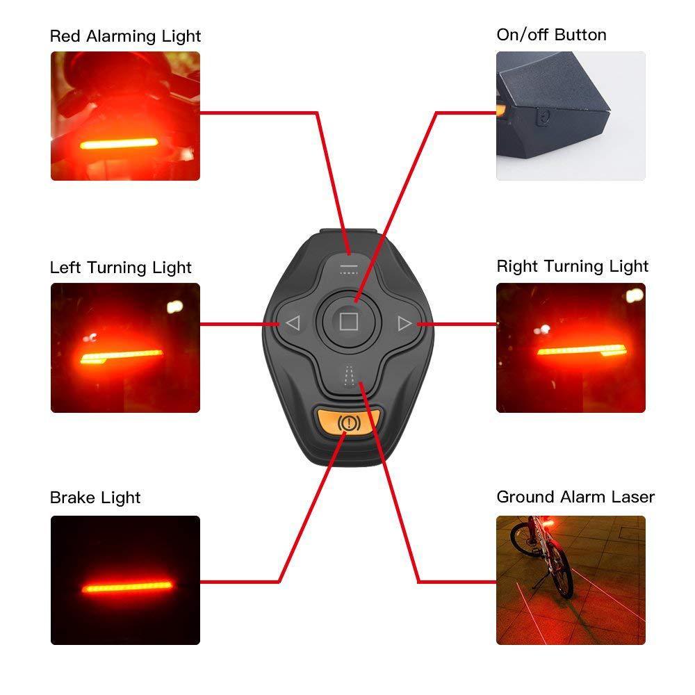 Smart LED Wireless Bike Tail Light – Ultimate Safety for Night Riders