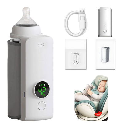 Portable Wireless Baby Bottle Warmer – USB Rechargeable Milk Heating Bag with Constant Temperature Control