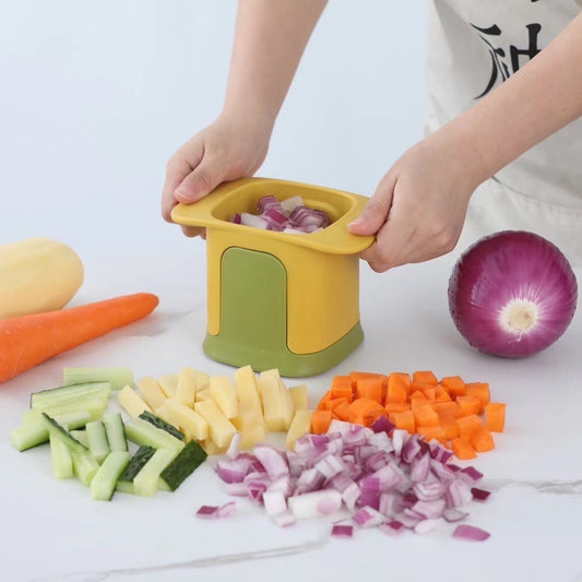 Multifunctional Onion Dicer & French Fries Slicer – Easy Vegetable Cutter for Carrots, Potatoes & More