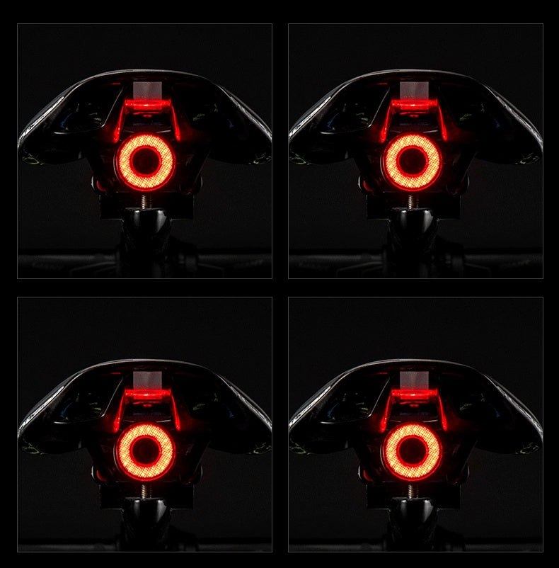 Bicycle Smart Auto Brake Sensing Light - IPx6 Waterproof LED Charging Cycling Taillight