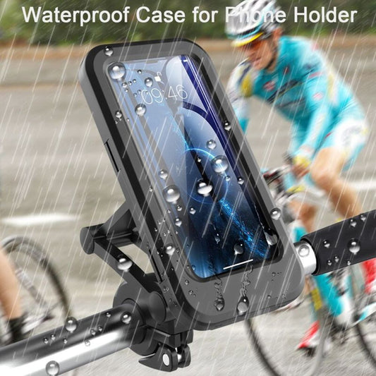 Bicycle Motorcycle Waterproof Mobile Phone Stand | IPX4 Rainproof Case | Adjustable Navigation Holder for Phones up to 6.7 inches