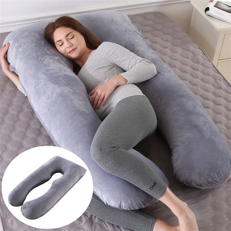 U-Shaped Pregnancy Pillow – Ice Silk Cooling Maternity Pillow for Sleeping & Support