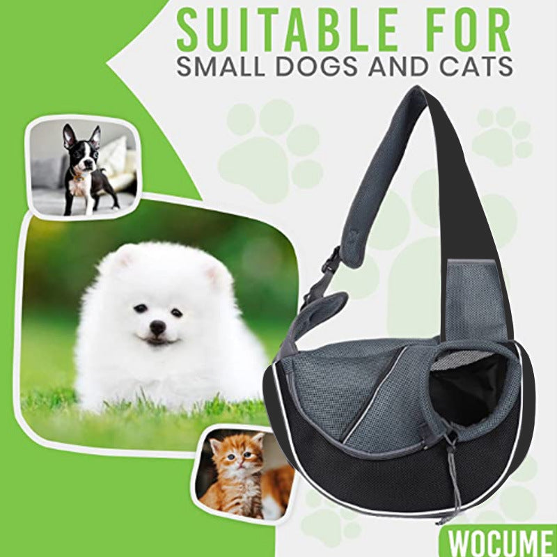 Portable Breathable Pet Carrier Crossbody Bag for Small Dogs & Cats – Adjustable, Comfortable & Secure