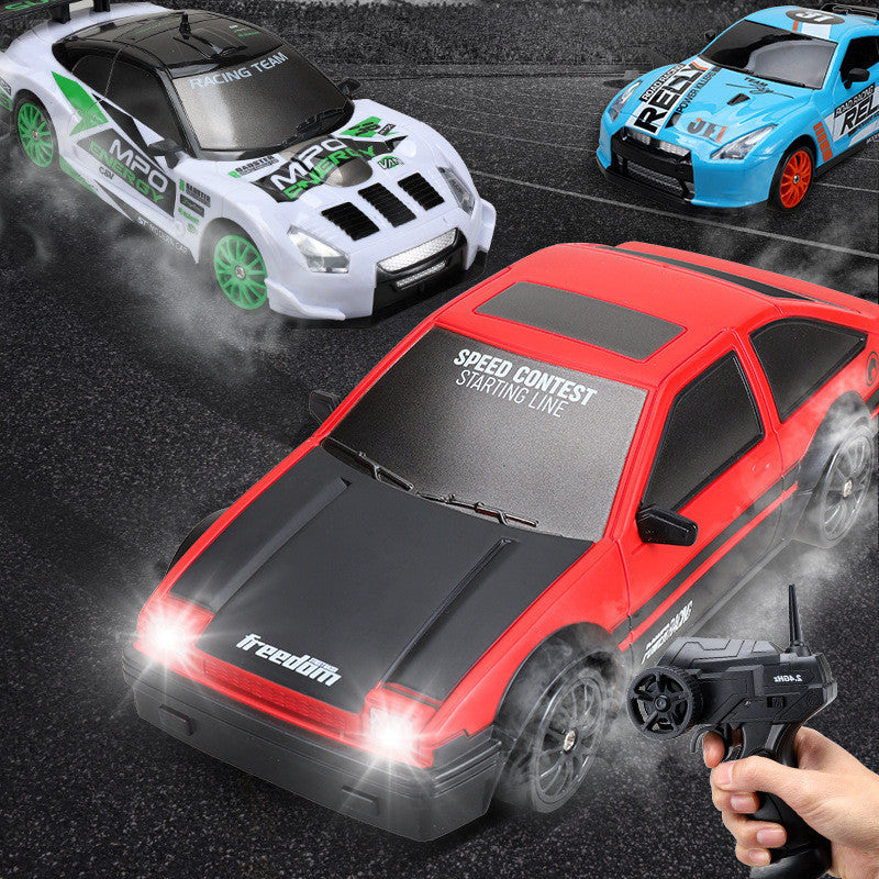 2.4Ghz 4WD RC Drift Car – High-Speed Remote Control GTR AE86 Model Racing Toy with Rechargeable Battery, Drift Tires & Accessories for Kids – Perfect Birthday Gift