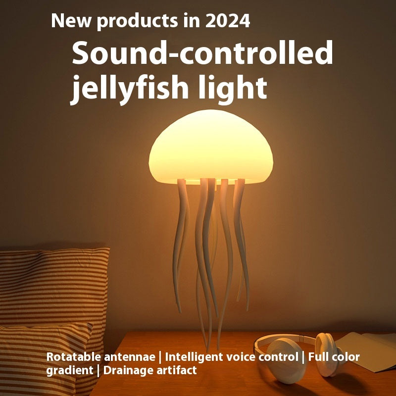 LED Jellyfish Mood Lamp – Portable Jellyfish Night Light with Color-Changing Effects for Bedside, Desk, and Relaxation