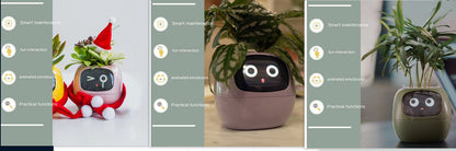 Smart AI Planter – Interactive Self-Watering Plant Pot with Sensors & LED Display | Fun Digital Pet for Home & Office