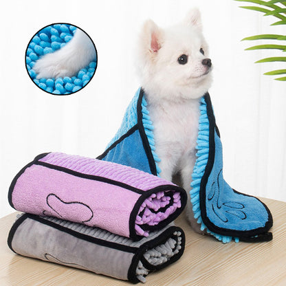 Super Absorbent Microfiber Pet Bath Towel – Quick-Drying & Ultra Soft Dog Cat Bathrobe