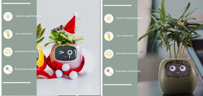 Smart AI Planter – Interactive Self-Watering Plant Pot with Sensors & LED Display | Fun Digital Pet for Home & Office