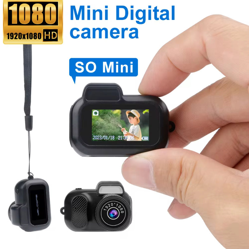 1080p HD Retro Mini Camera with Screen – Portable Compact Video Camcorder for Indoor & Outdoor Use