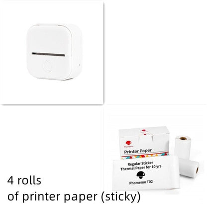 Portable Mini Bluetooth Thermal Printer – Inkless Label & Photo Printer for Home, Students, and Office