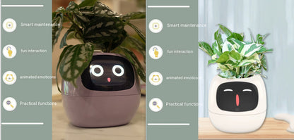 Smart AI Planter – Interactive Self-Watering Plant Pot with Sensors & LED Display | Fun Digital Pet for Home & Office