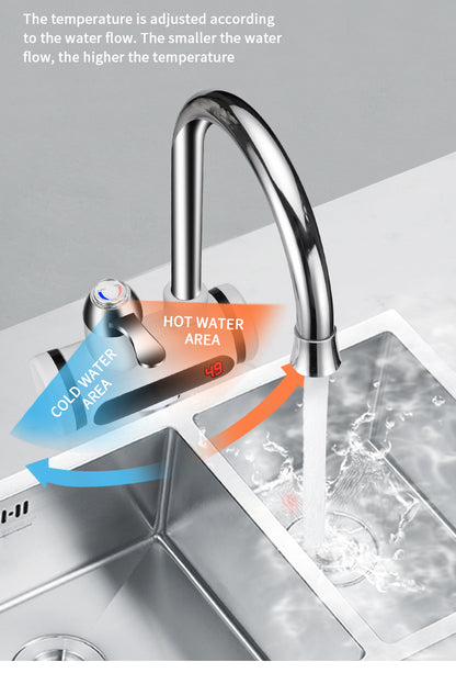 Instant Hot Water at Your Fingertips – Electric Water Heater Faucet with Temperature Display