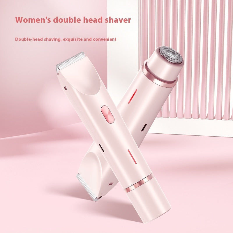 2-in-1 Electric Hair Remover & Trimmer for Women – USB Rechargeable, Waterproof Razor for Body, Bikini, and Sensitive Areas