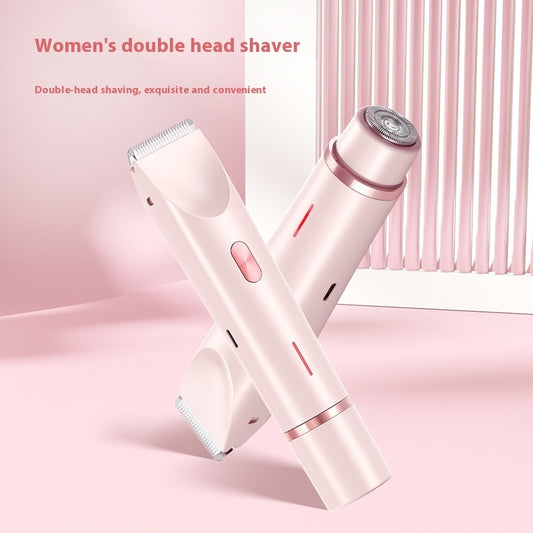 2-in-1 Electric Hair Remover & Trimmer for Women – USB Rechargeable, Waterproof Razor for Body, Bikini, and Sensitive Areas