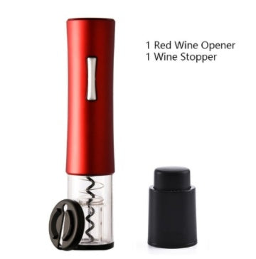 Automatic Electric Wine Opener Set with Foil Cutter – High-End Corkscrew for Effortless Wine Opening – Stylish Kitchen Gadgets