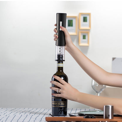 Automatic Electric Wine Opener Set with Foil Cutter – High-End Corkscrew for Effortless Wine Opening – Stylish Kitchen Gadgets