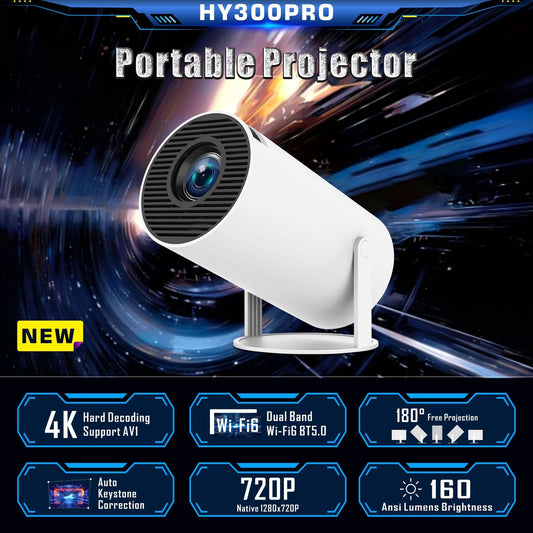 HY300 Pro Mini Projector – Portable Home Theater Projector for Entertainment & Movies