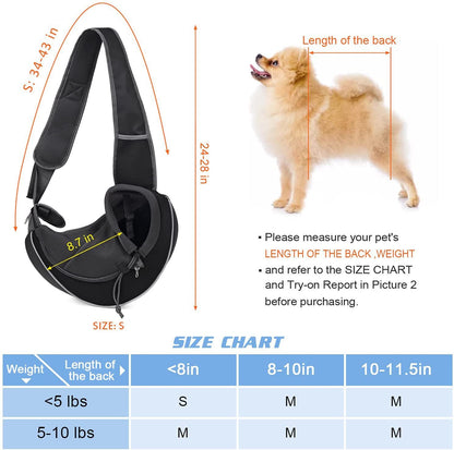 Portable Breathable Pet Carrier Crossbody Bag for Small Dogs & Cats – Adjustable, Comfortable & Secure