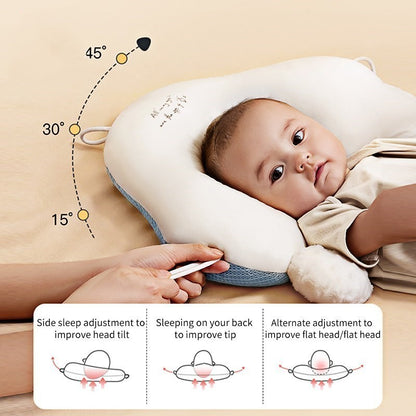 Baby Head Shaping Pillow – Infant Support Pillow for Newborns & Toddlers | Ergonomic Design for Flat Head Prevention